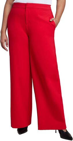 ELOQUII Women's Plus Size Petite The Ultimate Stretch Wide Leg Pant in Kuwait