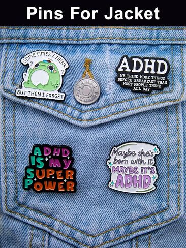 Funny Quote Enamel Pin Set, 12 Pack Metal Lapel Pins with Rubber Clasps, Cute Cartoon Badges in Plastic Storage Box for Backpack, Jacket, Lanyard in Kuwait