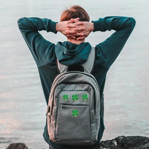 HAFILO 25/50/100/200 pieces small green enamel St. Patrick's Day pins Four leaf clover lapel pin Shamrock brooch pins Patrick Day for women men Irish holiday souvenir gift badge bulk in Kuwait