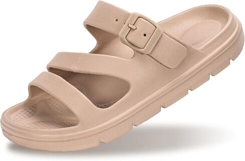 PIMIO Arch Support Sandals for Women Slip On Recovery Slides for Plantar Fasciitis Relief, Non-Slip Lightweight Slippers With Thick Cushion For Waking Foot Pain & All-Day Comfort in Kuwait