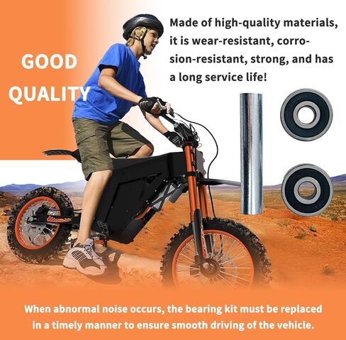 مجموعة محمل العجلات متوافقة مع محامل Tuttio Soleil01 Ebike Wheel-6301RS، ثابتة ومتينة in Saudi Arabia