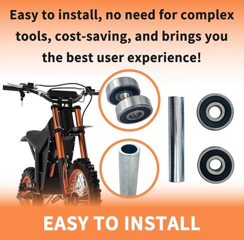 مجموعة محمل العجلات متوافقة مع محامل Tuttio Soleil01 Ebike Wheel-6301RS، ثابتة ومتينة in Saudi Arabia