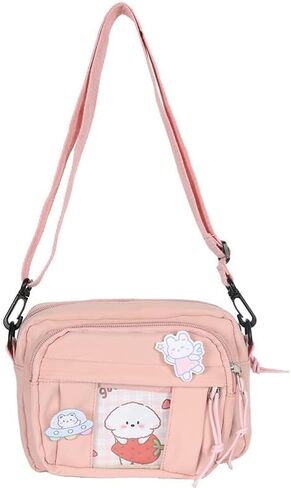 Kawaii Mini Purse Cute Small Wallets Aesthetic Bear Kaychain Crossbody Bag Ita Messenger Bag Accessories Preppy Stuff (Purple,Small) in Kuwait