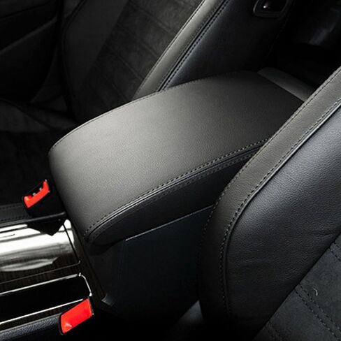 O SHI CAR Center Console Cover for Volkswagen VW Passat 2010 2011 2012 2013 2014 2015,Microfiber Leather Armrest Covers，Customized Armrest Cover Leather Arm Rest Covering for Car,Black in Saudi Arabia