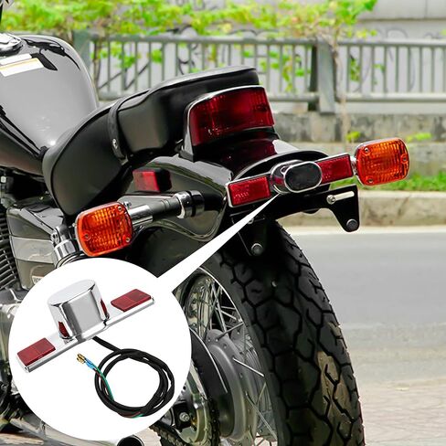 2 أسلاك الخلفية ترخيص الضوء الخلفي الفرامل الذيل ضوء صالح لهوندا CMX250 المتمردين CA250 CMX250C دراجة نارية الخلفية الحاجز وقف مجموعة مصابيح in Kuwait