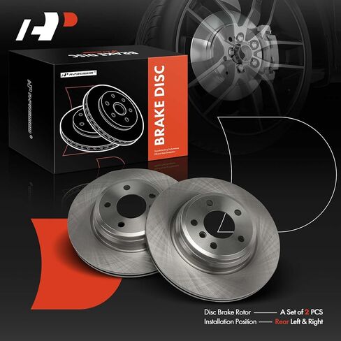 دوارات فرامل قرصية A-Premium مقاس 12.99 بوصة (330 مم) متوافقة مع موديلات BMW مختارة - 328i، 330i، 330i GT xDrive، 335i، 335i xDrive، 340i، 428i، 430i، 430i Gran Coupe، 435i، 440i، مجموعة مكونة من قطعتين in Saudi Arabia