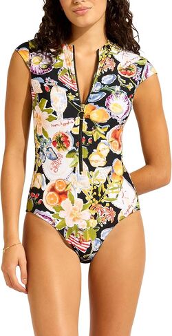Seafolly Women's Zip Front One Piece in Kuwait