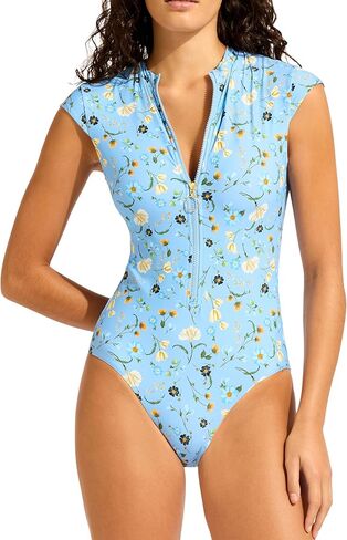 Seafolly Women's Zip Front One Piece in Kuwait