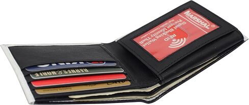 MARSHAL RFID Blocking Printed Mexican Flag Bifold Genuine Leather Mexico Wallet with Gift box for men in Saudi Arabia