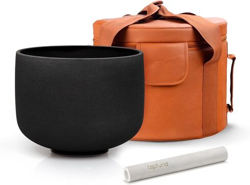 TOPFUND Purple Heavy Duty Crystal Singing Bowl Carrying Case 8 inch with Sponge Padded Sleeve 6" in Kuwait