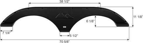 ICON 14751 Fender Skirt, Tandem, Keystone, FS2293, Black in Saudi Arabia
