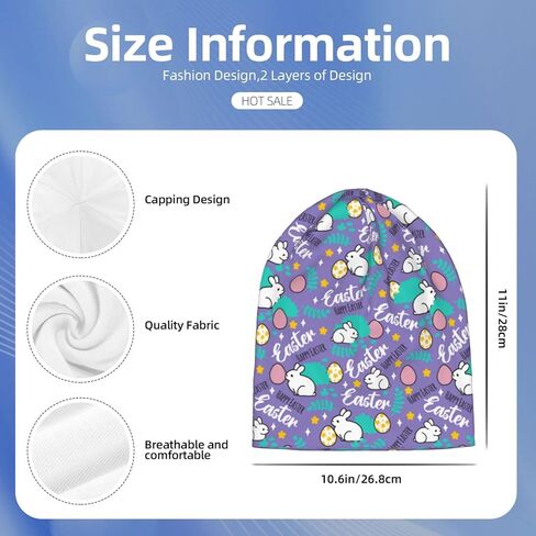 Holiday Beanie Chemo Hats for Women Men Slouchy Cancer Headwear Stretchy Skull Cap Soft Knitted Hat Nightcap Chemo Gifts in Saudi Arabia