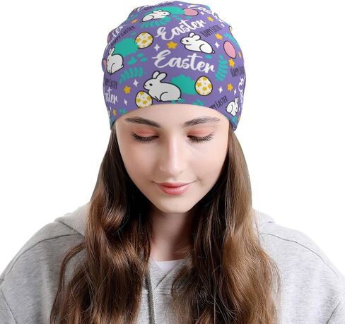 Holiday Beanie Chemo Hats for Women Men Slouchy Cancer Headwear Stretchy Skull Cap Soft Knitted Hat Nightcap Chemo Gifts in Saudi Arabia