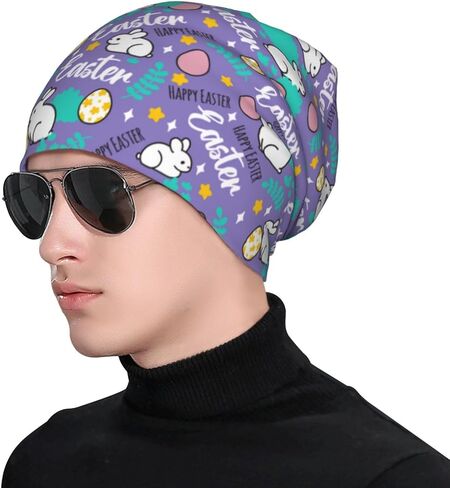 Holiday Beanie Chemo Hats for Women Men Slouchy Cancer Headwear Stretchy Skull Cap Soft Knitted Hat Nightcap Chemo Gifts in Saudi Arabia