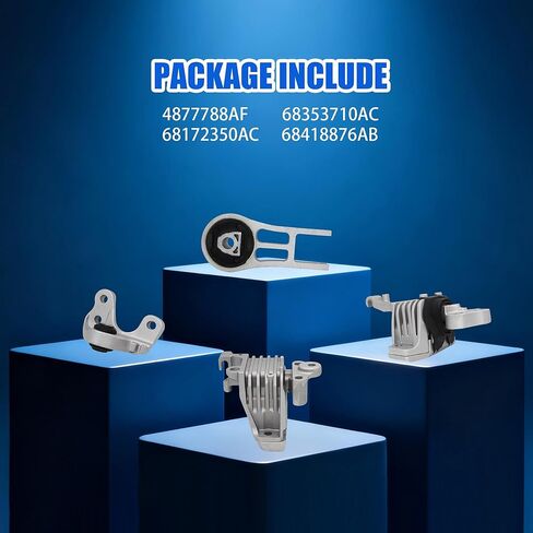 4 قطعة مجموعة تركيب المحرك وناقل الحركة مناسبة لـ JEE.p Cherokee 2014-2022 Chry.sler 200 2015-2017، استبدال 68192832AB 68192832AC 68353710AB 4877788AF 68172350AC 68418876AB in Kuwait