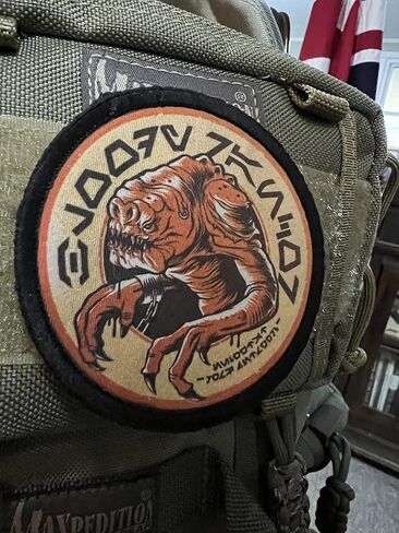 Redheaded Tshirts - Bloody Rancor from Oga's Cantina Morale Patch - Inspired by Batuu from Galaxy's Edge - Custom Patches - Made in The USA in Kuwait