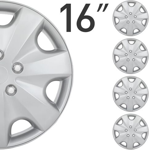 ECCPP 4PCS 16 Inch Hubcap Wheel Cover OEM Replacement Full Lug Skin Durable-Modern & Stylish Auto Tire Replacement Exterior Cap-Snap On Hubcap in Saudi Arabia