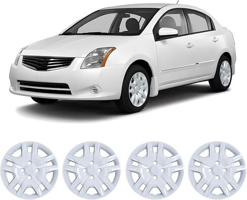 16" Hubcaps Wheel Rims Cover for Nissan SENTRA 2020-2025 Compatible with Steel Wheels, R16 Hub Caps Snap On Installation, 16-Inch Wheel Cover Set of 4, Black Lacquer in Kuwait