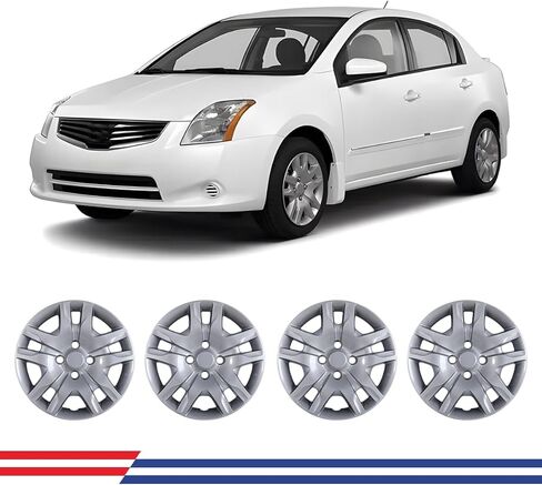 16" Hubcaps Wheel Rims Cover for Nissan SENTRA 2020-2025 Compatible with Steel Wheels, R16 Hub Caps Snap On Installation, 16-Inch Wheel Cover Set of 4, Black Lacquer in Kuwait