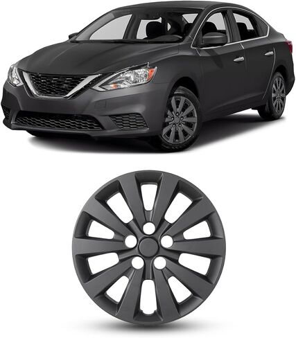 16" Hubcaps Wheel Rims Cover for Nissan SENTRA 2020-2025 Compatible with Steel Wheels, R16 Hub Caps Snap On Installation, 16-Inch Wheel Cover Set of 4, Black Lacquer in Kuwait