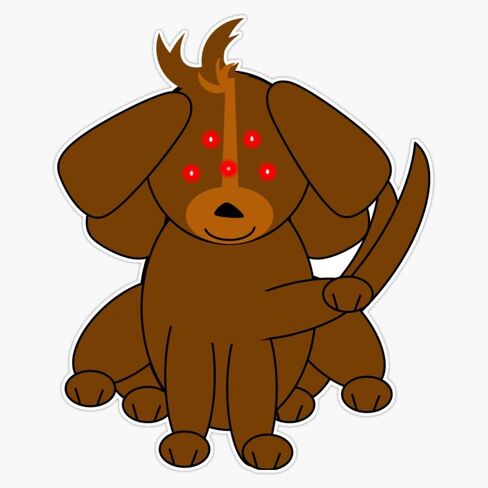 Alien Dog With 6 Eyes Vinyl Window Bumper Sticker Decal 5" in Saudi Arabia