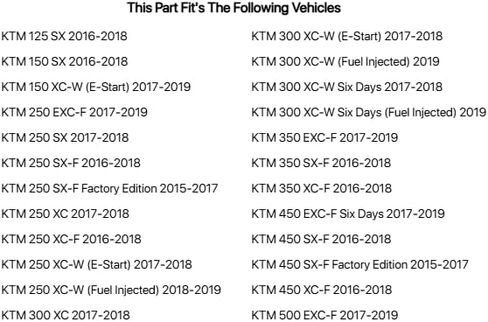 Renegade Radiator Shroud Decal Orange for KTM 450 EXC-F Six Days 2017-2019 in Kuwait