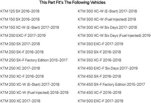 Renegade Radiator Shroud Decal Orange for KTM 450 EXC-F Six Days 2017-2019 in Kuwait