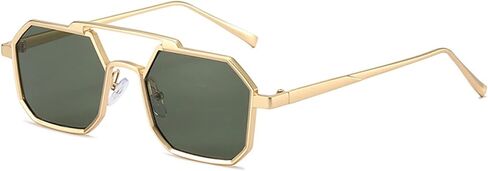 GAOXIN Square Frame Fashion Men and Women Street Shooting Sunglasses (Color : A, Size : Medium) in Kuwait