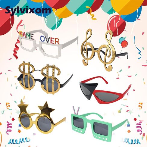 Party Sunglasses-9 Pairs Fun Music-Themed Party glasses， Funny Summer Party Favors, Beach Themed Party Supplies Decoration in Saudi Arabia