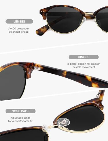 SOJOS Trendy Oval Polarized Sunglasses for Women Retro Cute Shades Sunnies SJ2687 in Saudi Arabia