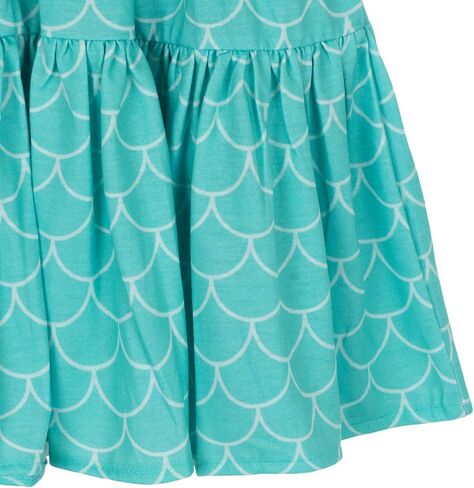 Disney Princess Little Mermaid Little Girls Square Neck Dress Lavender/Turquoise Ariel 7-8 in Saudi Arabia
