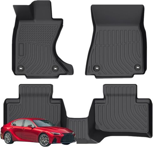 Priprilod TPE Floor Mats Liner 3D Black Compatible with Lexus IS200t/IS250/IS300/IS350 RWD 2015-2024 Accessories Cargo Trunk Mat Trunk Liner in Saudi Arabia
