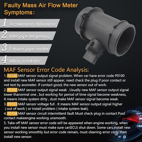 Mass Air Flow Sensor for Dodge Sprinter 2500 3500 2003-2004 / Freightliner Sprinter 2500 3500 2002-2004 / Benz C280 C36 AMG E320 S320 SL320 1995-1997 Replaces OE# 0280217517 A0000941048 in Saudi Arabia