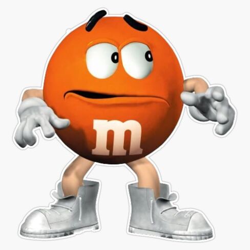 Magnet Orange M&M Magnet Vinyl Decal Sticker 5" in Saudi Arabia