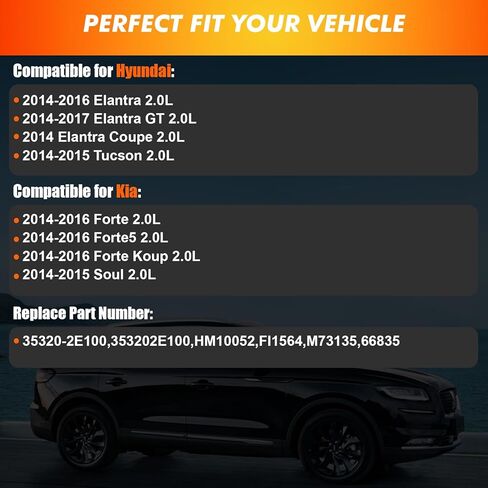 2014-2017 High Pressure Fuel Pump Compatible for Hyundai Elantra GT Tucson 2014-2017, for Kia Forte Koup Forte5 Soul 2.0L 2014-2016, Replace 35320-2E100 in Saudi Arabia