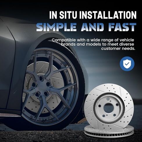 Rear Disc Brake Rotors Brake Kits Ceramic Brake Pads Drilled and Slotted Disc Brake Rotors for 2016 2017 2018 2019 2020 2021 2022 Chevy Malibu in Saudi Arabia