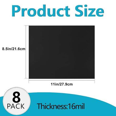 أوراق مغناطيسية لاصقة، 8 عبوات مغناطيس خلفي مرن مقاس 8.5 بوصة × 11 بوصة للحرف اليدوية، DIY، الثلاجة، الصور، السبورة البيضاء in Kuwait