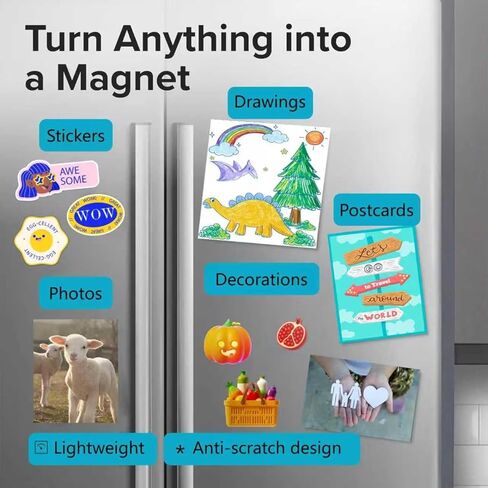 أوراق مغناطيسية لاصقة، 8 عبوات مغناطيس خلفي مرن مقاس 8.5 بوصة × 11 بوصة للحرف اليدوية، DIY، الثلاجة، الصور، السبورة البيضاء in Kuwait