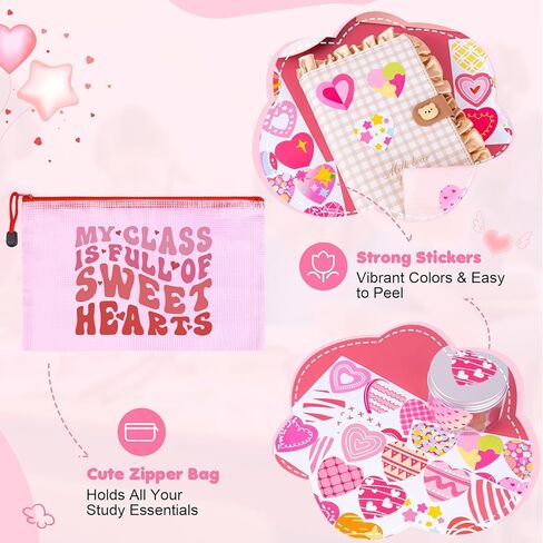 هدايا عيد الحب للأطفال في الفصل الدراسي، مجموعة من 24 قطعة من قرطاسية عيد الحب لهدايا تبادل المدارس للأطفال، هدايا لحفلات عيد الحب، حقائب هدايا رائعة، هدايا للفصل الدراسي للطلاب in Kuwait