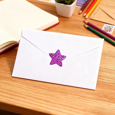 2 Rolls/1000 pcs Star Stickers for Kids Reward, Holographic Colorful Glitter Stickers for Teachers DIY, Arts and Crafts, Behavior Chart, Reward Chart, Planner, School, Classroom Supplies(1 Inch) in Saudi Arabia