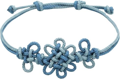 Handmade Korean Knot Bracelet for Adults, Adjustable Chrysanthemum Maedeup Design, Minimal Unisex Fashion Cord Bracelet in Saudi Arabia