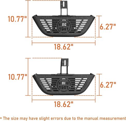 Hooke Road JL Running Boards 4 Doors Side Step Bars for Jeep Wrangler JL Unlimited 2018-2026 JLU 4-Door in Saudi Arabia