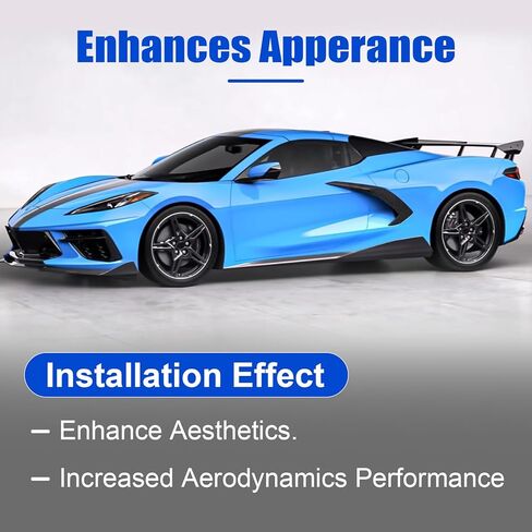 غطاء منفذ الهواء الجانبي للجسم الخارجي متوافق مع شيفروليه كورفيت C8 2020 2021 2022 2023 2024 2025، حافة فتحة تهوية جانبية للجسم (نمط ألياف الكربون) in Kuwait