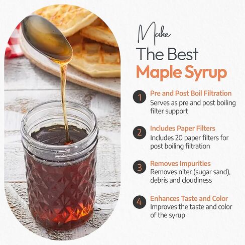 Deep Fryer Oil Filter Cone Holder Stand with 20 Paper Filters | Maple Syrup Filter Stand | Stainless Steel | 10'' Oil Fryer Filter Combo | Fry Oil Filter, Maple Filter, Deep Fryer Filter in Kuwait