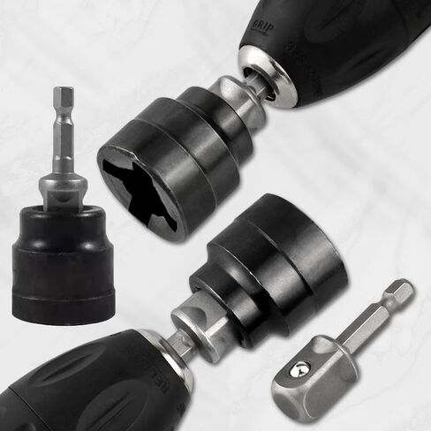 2 Pack Scissor Jack to Impact Driver Adapter Instead of Car Jack Ratchet Wrench for 1/2 Inch Impact Wrench 1/4" Hex Electric Screwdriver Cordless Drill Power Tool Scissor Lift Jack Car Kit in Saudi Arabia
