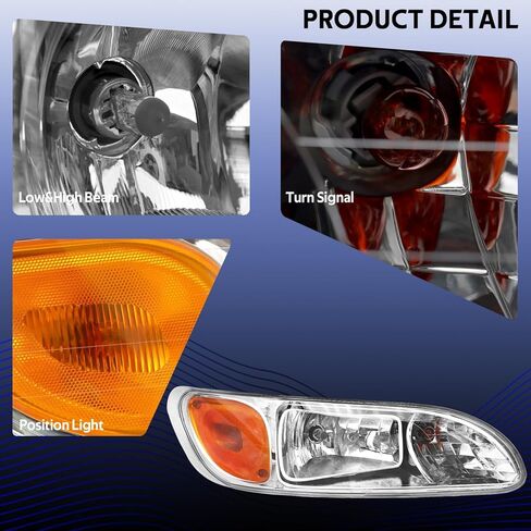 Headlight Assembly Fits for 2005-2016 Peterbilt 325 330 335 337 340 348 382 384 386 387 Headlamp Right Passenger Side Chrome Housing Halogen Headlamps in Saudi Arabia