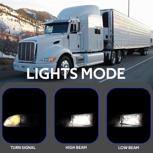 Headlight Assembly Fits for 2005-2016 Peterbilt 325 330 335 337 340 348 382 384 386 387 Headlamp Right Passenger Side Chrome Housing Halogen Headlamps in Saudi Arabia