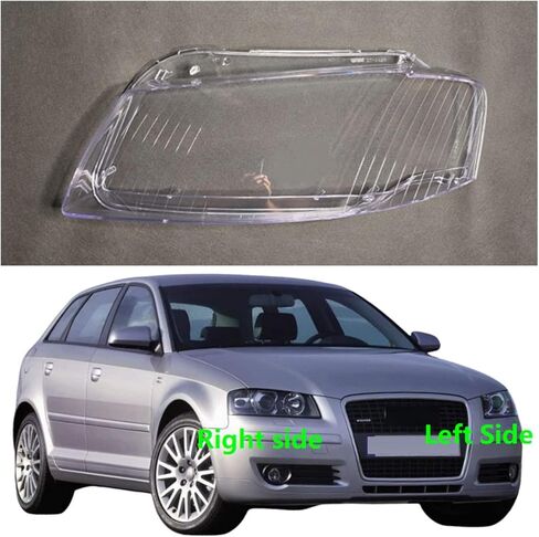 Compatible For Audi A3 2003 2004 2005 2006 2007 Car Headlights Lens Cover Headlamp Glass Transparent Lamp Shell Replace Lampshade(Right side) in Saudi Arabia