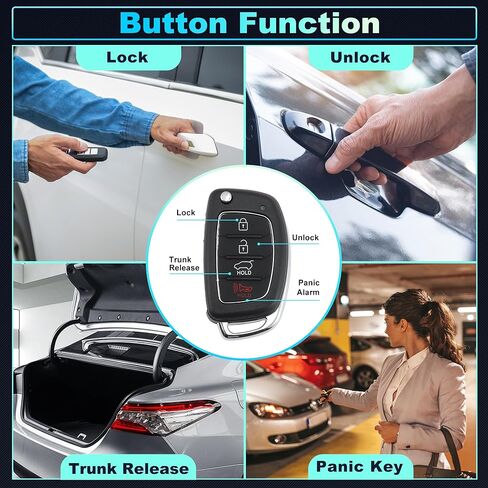 TQ8-RKE-4F25 Replacement Keyless Entry Remote Smart Key Fob for Hyundai Tucson 2016-2019 Key Fob Remote Control 95430-D3010 4 Buttons 433 MHz in Saudi Arabia