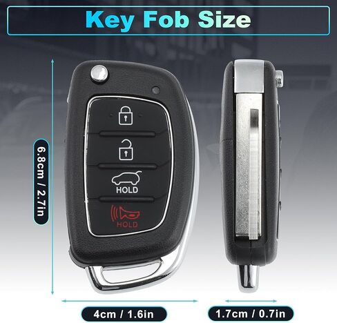 TQ8-RKE-4F25 Replacement Keyless Entry Remote Smart Key Fob for Hyundai Tucson 2016-2019 Key Fob Remote Control 95430-D3010 4 Buttons 433 MHz in Saudi Arabia